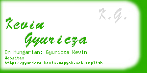 kevin gyuricza business card